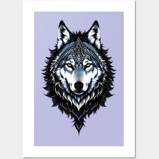 Mystical Wolf . The Spirit of the Wild. Ai generated. Posters and Art